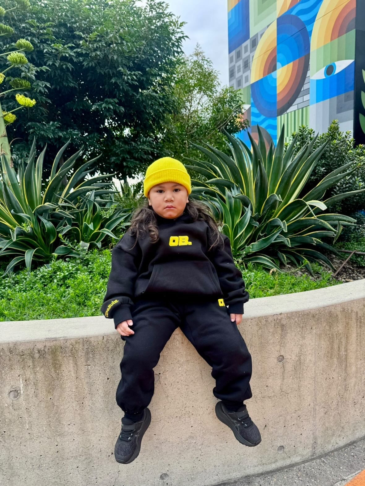 OB APPLIQUE BLACK/YELLOW SET