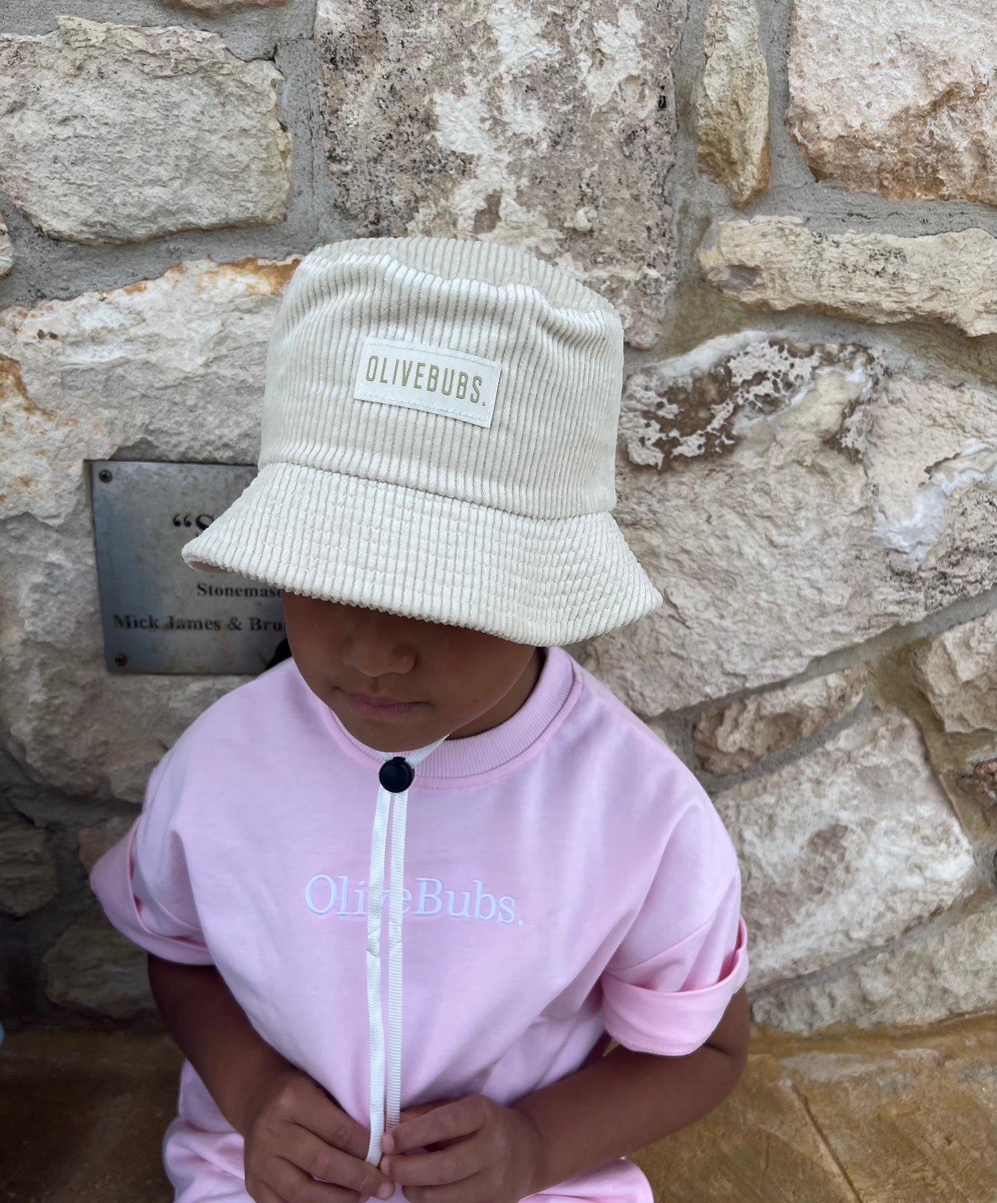 OB Cream Kids Bucket Hat